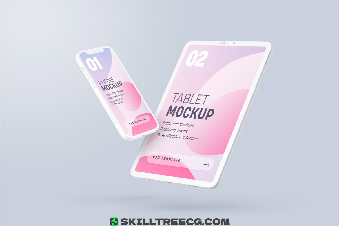 图片[4]-Multi Device Clay Mockup Set（274332）-技能树
